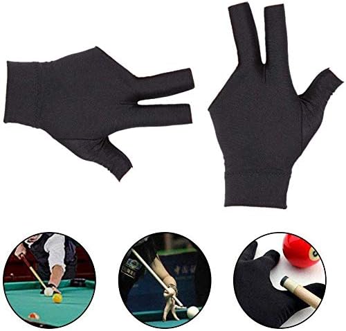 2 ПЦС Билијард ракавици 3 прсти Професионално шоу Snooker Билијард базен нараквици за маж жена
