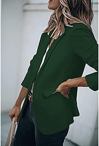 Prdecexlu Долг ракав роденден плус големина палта женски обичен зимски удобност се вклопува во цврста боја јакна полиестер џеб