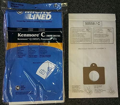 DVC замена Kenmore Style C & Style Q 5055 50557 50558 Micro-Leden Canister Vacuum Tags | Исто така, се вклопува во Panasonic C-5, C-18 | Жолта