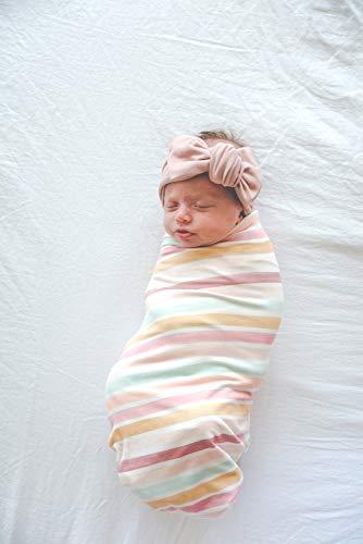 Голем премиум плетено бебе Свадл што прима ќебе „Бел“ од бакар бисер