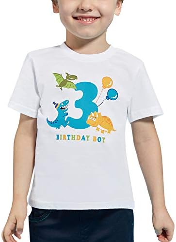 3-та роденденска кошула момче Диносаурус забава 3 годишно дете од маица Б-ден маица