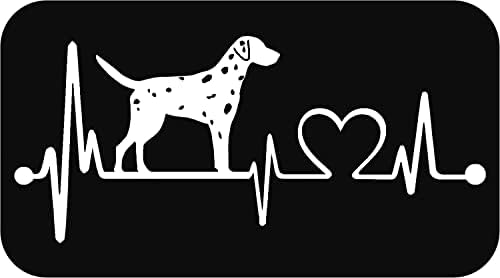 МАФ -Далматинско куче на налепница за чукање на срцето за винил за автомобили лаптопи wallsидови за прозорци за алатки подарок…