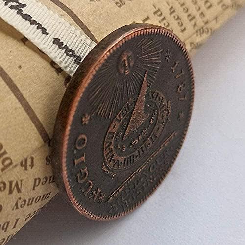 Сад 1787 Фуџо Фуџо Бакарна Монета Остар Зрак Синџир Странска Монета Антички Занаети Копирај Подарок За Него
