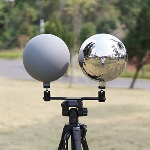 Maoping 20 cm VFX HDRI Chrome Ball + Grey Ball 360 Кам за HDRI осветлување од не'рѓосувачки челик шуплива сфера Фотографски реквизити