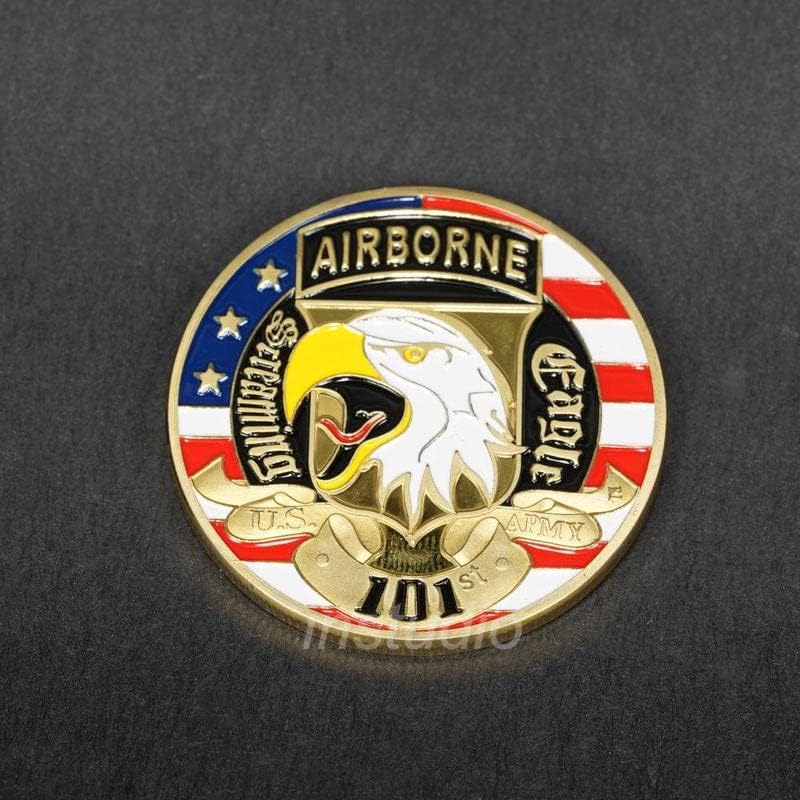 101 Значка За Воздухопловна Дивизија Комеморативен Медал Европска И Американска Ветерна Армија Фан Војна Колекција Игра Занает