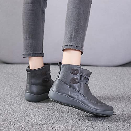 Чизми за женска ретро платформа за обични чизми на глуждот чизми широки чизми за телекомуникации за зимски снежни чевли чизми