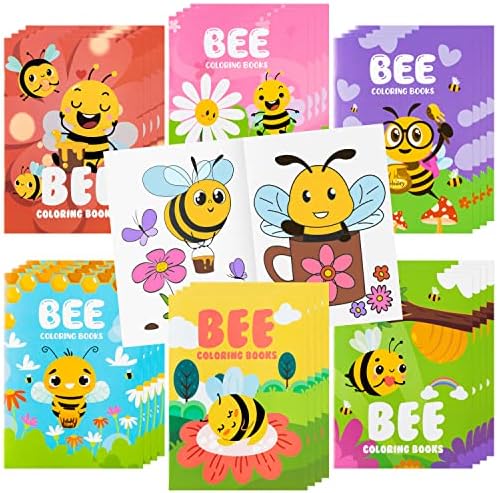 DGjianfei 24 ПАРЧИЊА Пчела Боење Книга За Деца Партија Фаворизира DIY Уметност Цртање Книга СО Саќе Цвет Инсекти Животно За Пчела Тема