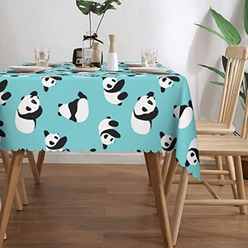 Yuyuy симпатична цртана филмска панда маса ткаенини правоаголник забава за кампување ткаенина за украсување табела таблета за таблети