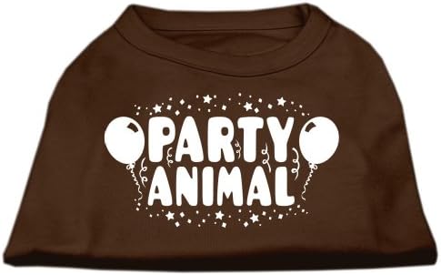 Mirage Pet Products Party Party Animal Screen Print Brown Brown Sm