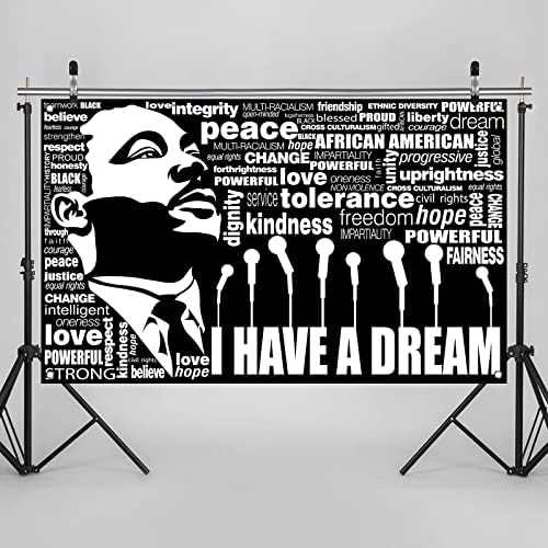Мартин Лутер Кинг Џуниор Ден Украси Имам Сон ПОЗАДИНА Млк Ден Декор Афроамериканец Мир Љубов Украси И Материјали За Домашна Забава
