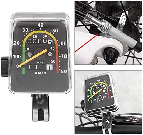 Брзиометар на велосипед, планински велосипедски брзинометар Цврст километар со копче за ресетирање, водоотпорен механички километар
