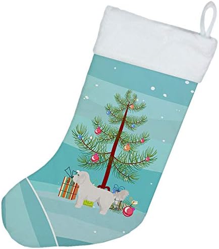 Богатства на Каролина CK3805CS BICHPOO Бело Божиќно дрво Божиќно порибување, камин што виси чорапи Божиќна сезона забава Декорации за