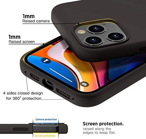 КУЧЕЛ Компатибилен со Iphone 12 Pro Max Случај 6,7 инчи, Течен Силиконски Гел Гума Заштита На Целото Тело Покритие Отпорен На Удари Издржлива