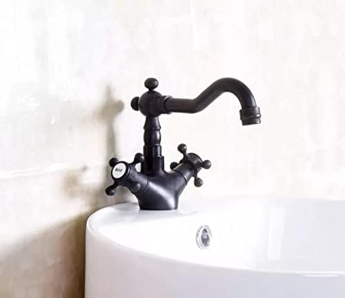 Масло нанесуваат бронзена црна боја вртливата шипка за кујнски бар мијалник бања бања тапа топла и ладна вкрстена рачка чешма од чешма