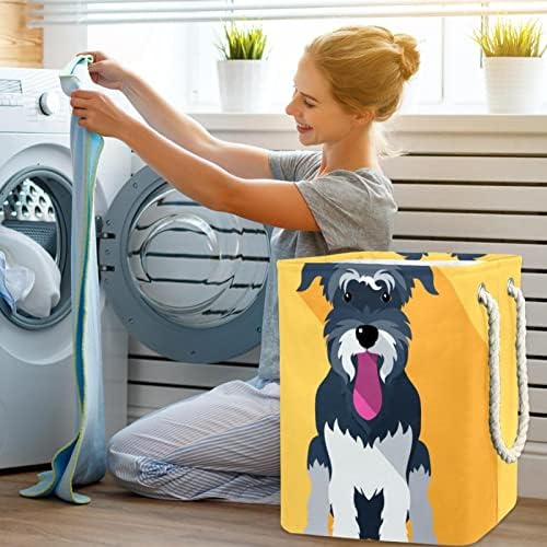 Симпатична кучиња минијатурна алишта за перење на шинаузи со рачки со голема корпа за склопување за корпа за складирање, детска