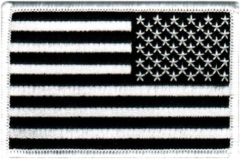 Американско знаме извезено лепенка Обратно розова боја САД САД Америка железо
