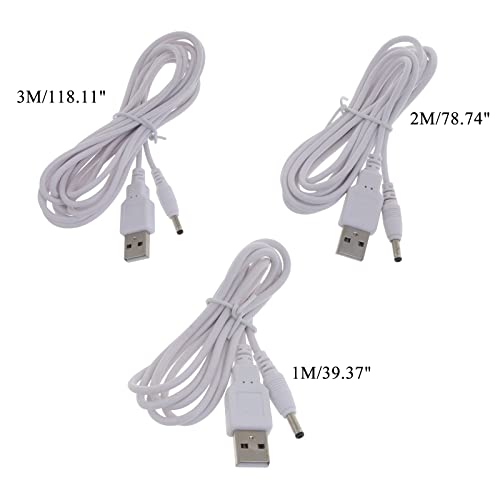 Diarypiece 5V кабел за напојување USB до 3,5 mm x 1,35мм барел приклучок за приклучок за приклучок за приклучок за полнење, а не