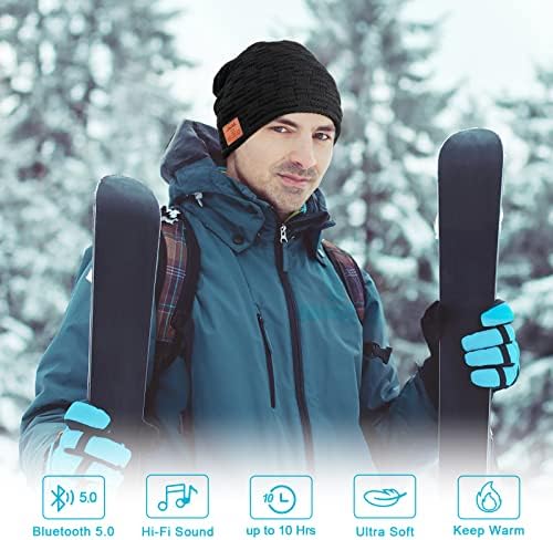 Порибување Кутии Bluetooth Шапка За Мажи Bluetooth Beanie Шапка Подароци За Мажи Жени Погодни За Риболов Трчање Лизгање Зимски Спортови на Отворено