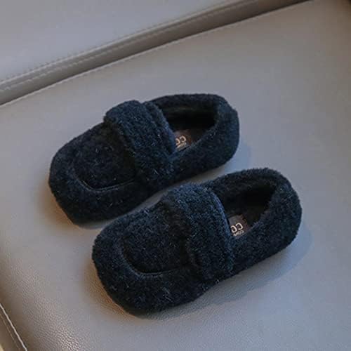 Модерни зимски деца чизми за момчиња и девојчиња памучни чевли рамен дно топло лизгање на чевли за момчиња за деца
