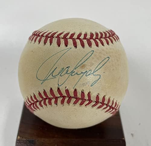 Хуан Гонзалез потпиша автограмиран официјален бејзбол на Американската лига - Холограми кои одговараат на ЦОА
