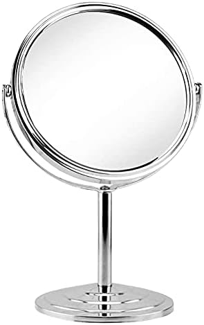 Шлиерси Лупа Суета Маса Огледало Двострано 7 Инчен Вртливата 3x Зголемување Шминка Стои Огледало