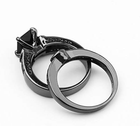 2023 Нов шуплив дијамантски прстен креативни црни дами loveубовни прстени мал прстен