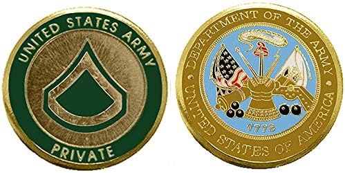 Армијата Запишани Редови-Приватна Прва Класа Е3 Предизвик Монета/Лого Покер/Среќа Чип