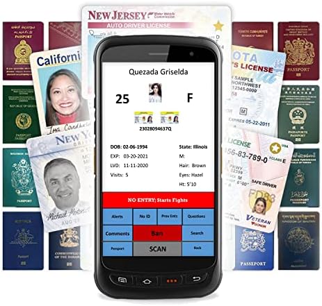 ИДЕКТ КВАНТУМ Еџ Скенер за верификација на возраста за барови и клубови - Читател на лиценца за пасош, лична карта и возачи - вклучува