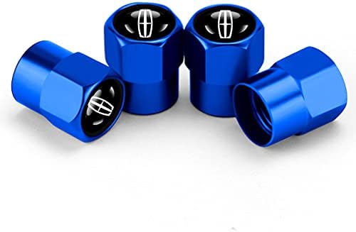 Hisport Hex 016 Blue 4PCS Универзален вентил за автомобили Вентила за матични капаци на воздухот одговара на додатоците за Линколн