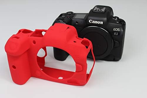 Силиконски Гел Камера Случај Компатибилен За Канон ЕОС Р5 Заштитна Гума Мека Камера Покрие Торба Црвена