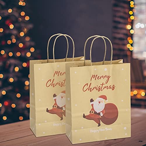 Ронвир Божиќни Торби За Подароци-50 ПАРЧИЊА Празнични Чанти Со Божиќ Отпечатени За Чанти За Забава, Празнични Чанти