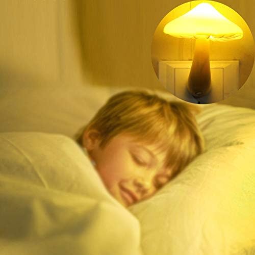 Есупорт Сензор ЗА Заштеда На Енергија ВО Форма На Печурки ПРЕДВОДЕНА Ноќно Светло Со Жолт Приклучок