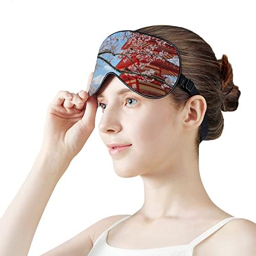 Цреша цвета монтирање Фуџи Спиење маска лесна маска за слепи маска за очи на очите со прилагодлива лента за мажи жени