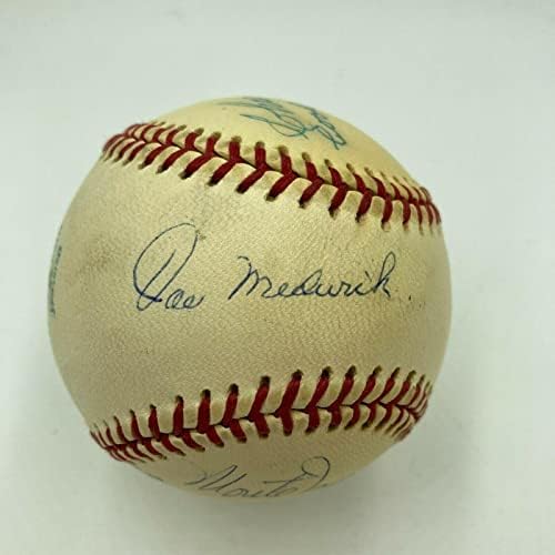 Hallо Медвик Слатка точка сала на славните повеќе потпишани бејзбол во Американската лига ЈСА - автограмирани бејзбол