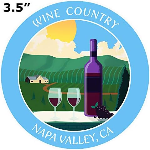 Вињард - Земја на вино - Долина Напа, Калифорнија 3,5 DIY стап на винил декларатен одмор Авантура Тема Новина Апликација