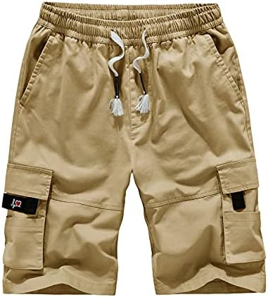 Менс атлетски шорцеви со џебови модни џебни панталони памук памук со пет точки со комбинезони од товар 34