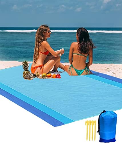 Јоет плажа ќебе преголем мини џеб пикник Мат Сандпороф водоотпорен 83 × 79 Екстра големо патување со лесни патувања преносни додатоци