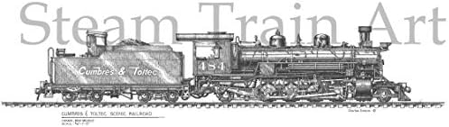 Пенкало и мастило Cumbres & Toltec No. 484 Steam Train By Charles Endom