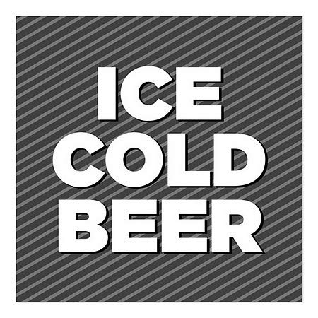 CGSignLab | Мраз Ладно Пиво-Ленти Сива Прозорец Се Држат | 12 x12
