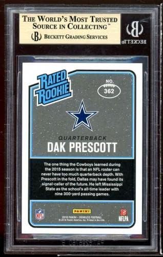 Dak Prescott Rookie Card Donruss 362 BGS 9,5 - Непотпишани фудбалски картички