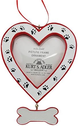 Курт Адлер кучешка рамка за срцеви слики - Орнамент за отпечатоци од коска и шепа