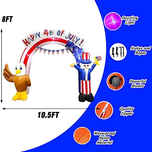 Сезона на долга 8 -та долга 4 -ти јули на инфлативи за надувување на отворено украси+ 9 метри надувување чичко Сем на декорација на балон