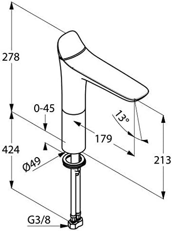Клуди миксер за мијалник со еден-линија Допрена без четка-амба-покажувач со строго-затворен лост, позлатена со хром, 532960575