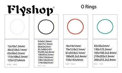 Flyshop 10 парчиња прстени за запечатување на црвен силиконски запечатување o прстен заптивка 0,67 OD 0,43 ID 0,12 ширина