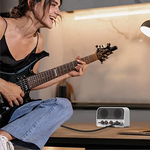 Засилувач на електрична гитара Lekato Mini, 5W засилувач на електрична гитара, чиста и претерана ефекти Bluetooth гитара засилувач преносен за