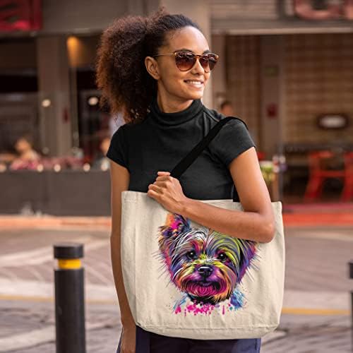 Јоркшир Териер Арт Тот торба - симпатична торба за купување - торба за печатење на кучиња