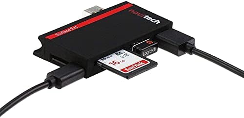 Навитех 2 во 1 ЛАПТОП/Таблет USB 3.0/2.0 Hub Адаптер/Микро USB Влез со Читач НА Sd/Micro SD Картички Компатибилен СО ASUS Zenbook S