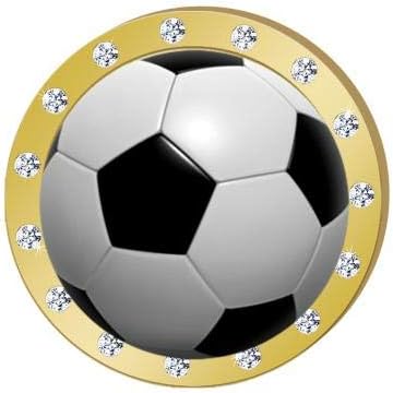 Круна награди Фудбалбол златен ринестон пин, златни фудбалски иглички премиер