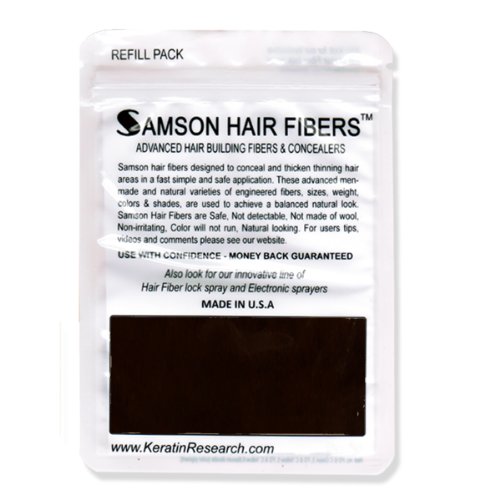 Самсон Влакна За Коса За Истенчување На Косата- Незабележлива Природна Формула-Целосно Го Крие Опаѓањето на Косата за Неколку Секунди. Покрива