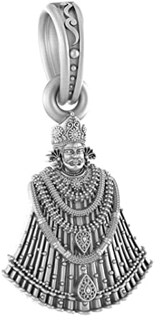 Стерлинг сребрен бог Баба Кату Шјам Jiи Пендант за мажи и жени чисто сребро Господ Баба Кату Шјам Шкај за добро здравје и богатство
